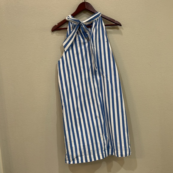 Blue and White Striped Halter Top - Picture 2 of 5